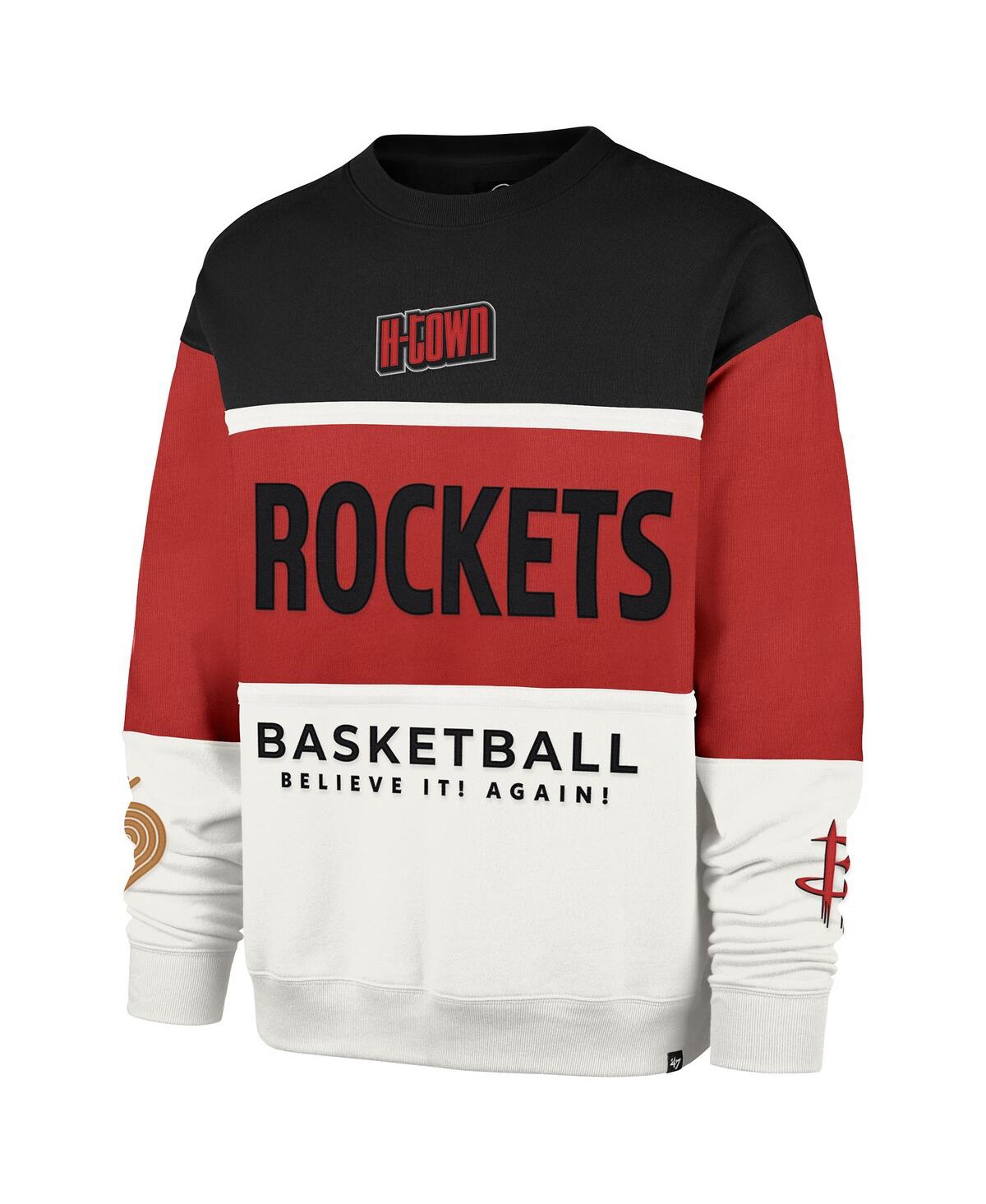 47 Brand Men's And Women's Red Houston Rockets 2024/25 City Edition On Five Maximalist Pullover Sweatshirt In Red