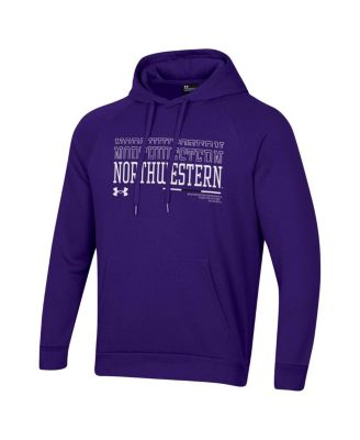 Men's Purple Northwestern Wildcats 2024 Sideline Wordmark Rival Pullover Hoodie