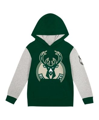 Toddler Hunter Green Milwaukee Bucks Fair Catch&nbsp;Fleece Pullover Hoodie
