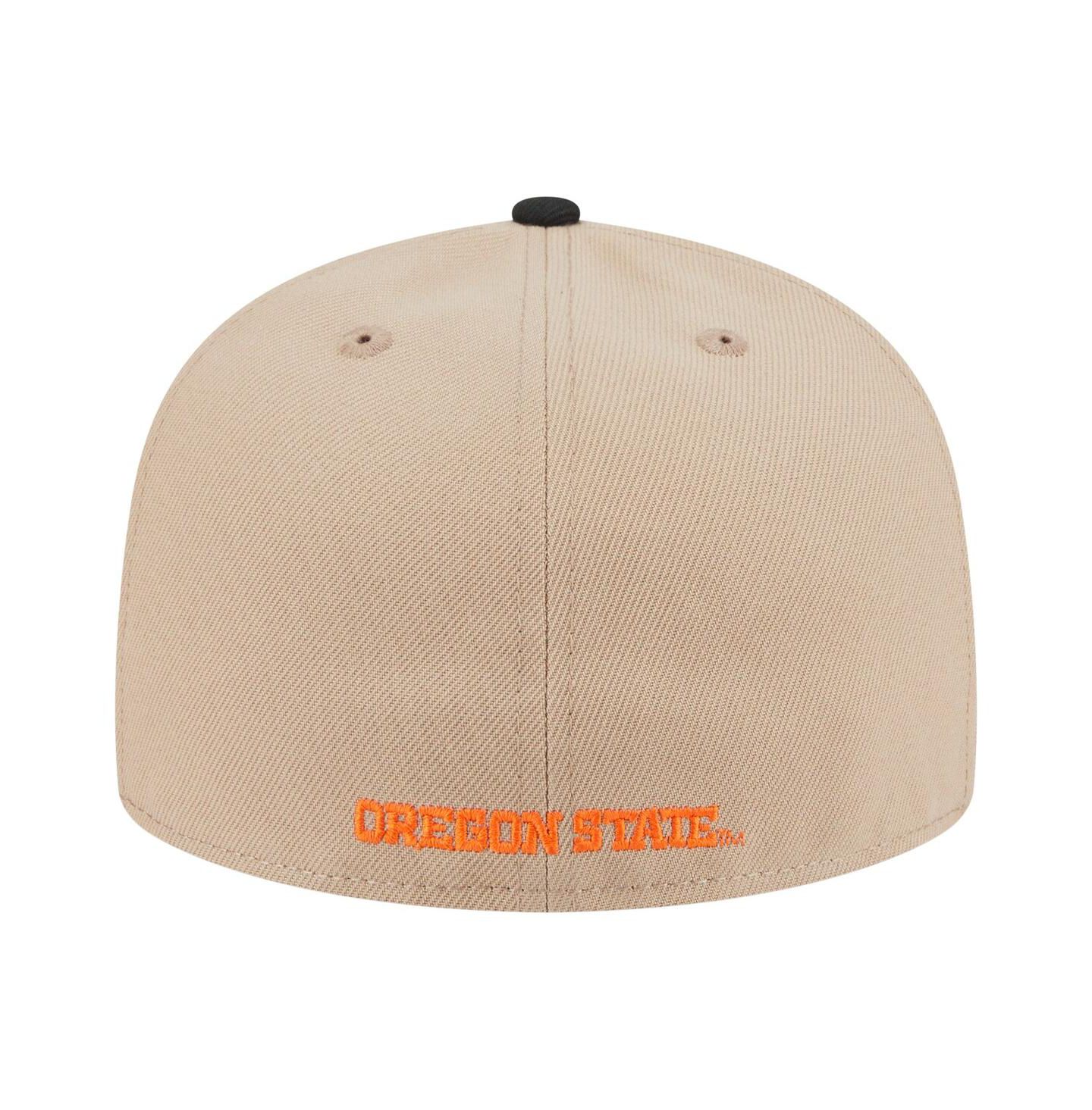 Мужская кепка New Era Khaki Oregon State Beavers Two-Tone 59FIFTY Fitted Hat — фото 2