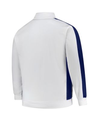 Men's White Chicago Bears Big Tall Tricot Full-Zip Track Jacket