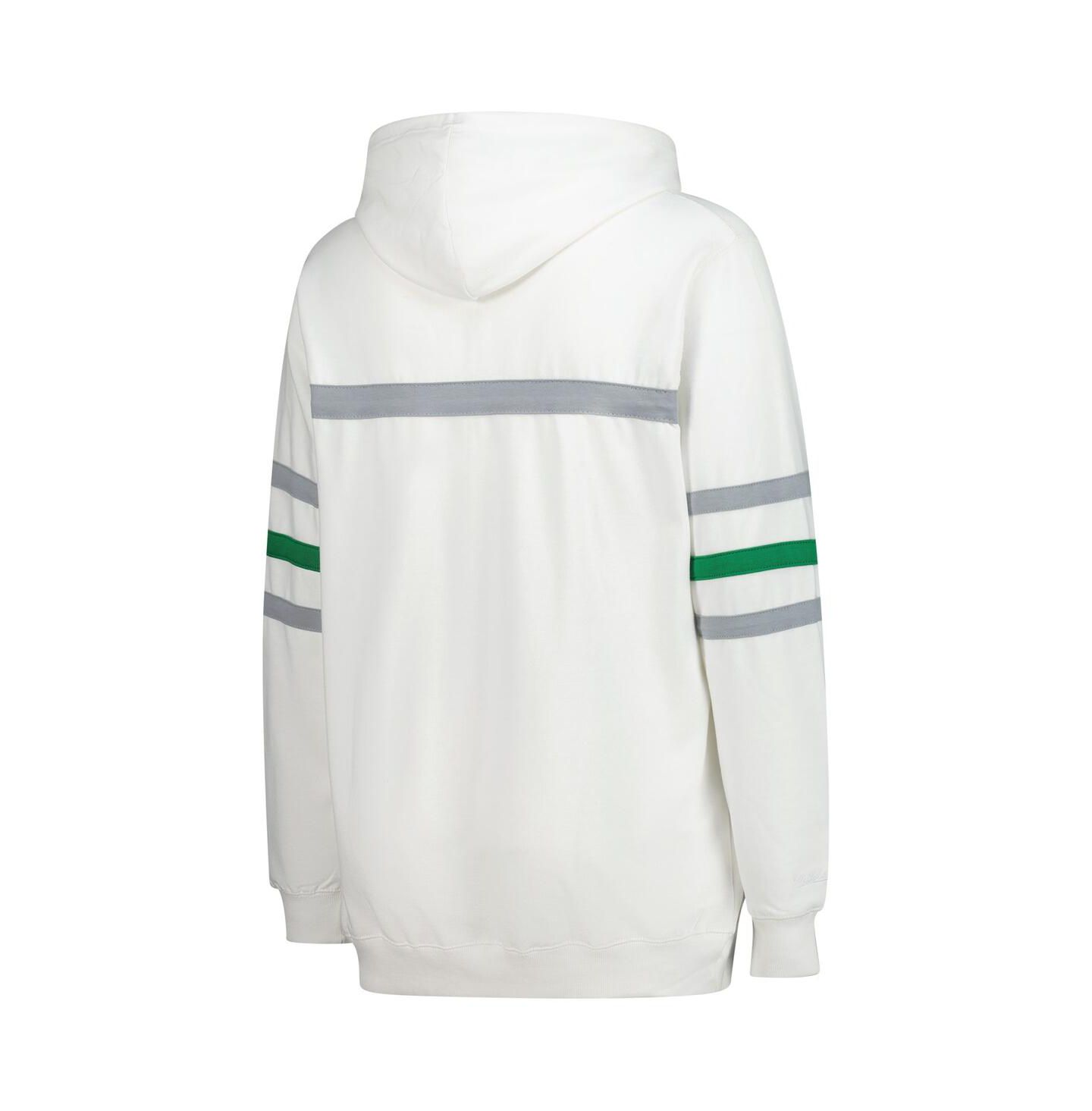 Женское худи Mitchell & Ness White Philadelphia Eagles Plus Size Head Coach Throwback Pullover — фото 2