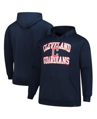 '47 Brand - Men's&nbsp;Navy Cleveland Guardians Big Tall Velocity Fleece Pullover Hoodie