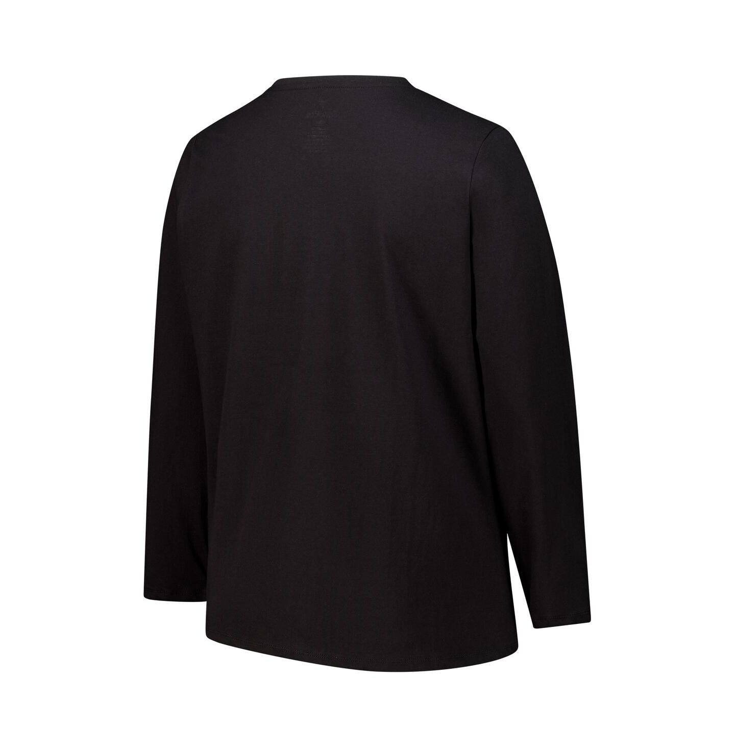 Женская футболка Fanatics Black Atlanta Falcons Long Sleeve Scoop Neck — фото 2