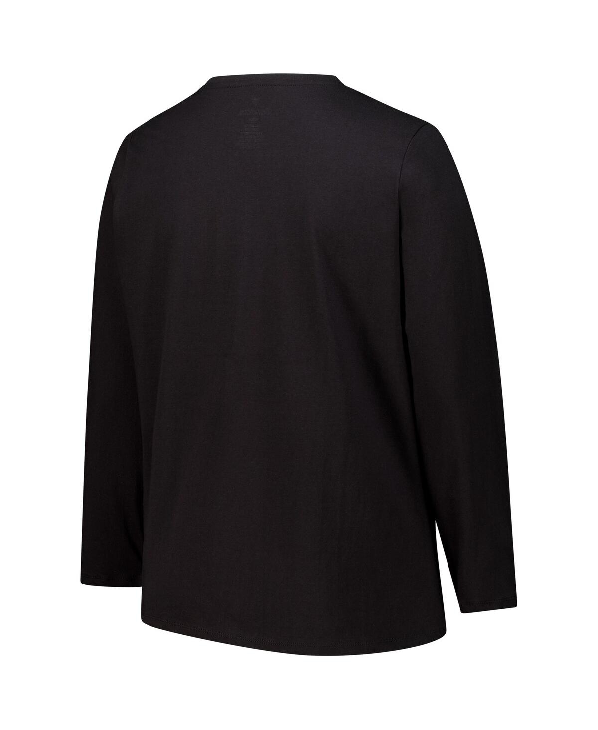 Fanatics Women's Black Atlanta Falcons Long Sleeve Scoop Neck T-shirt In Black