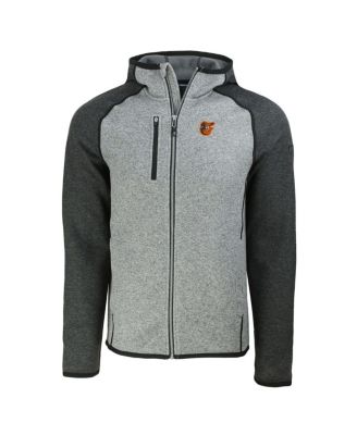 Men's Heather Charcoal/Heather Gray Baltimore Orioles Mainsail Full-Zip Hooded Jacket