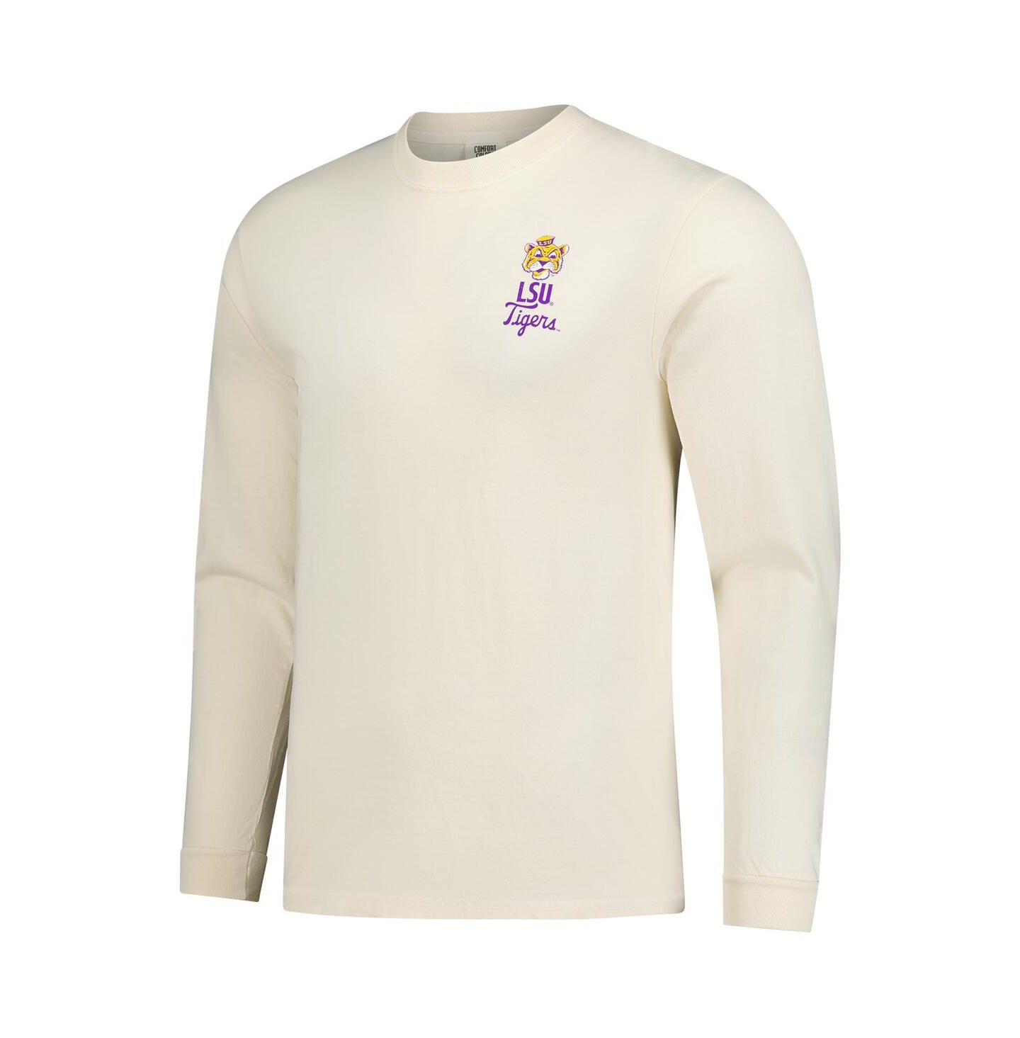 Мужская футболка Image One Natural LSU Tigers Comfort Colors Mascot Overlay Long Sleeve — фото 3