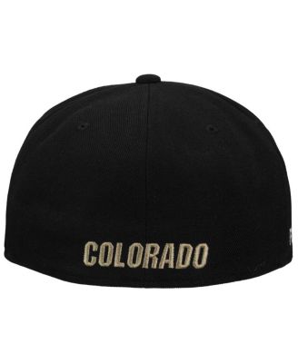 Men's Black Colorado Buffaloes Prime Pro Flat Brim Fitted Hat