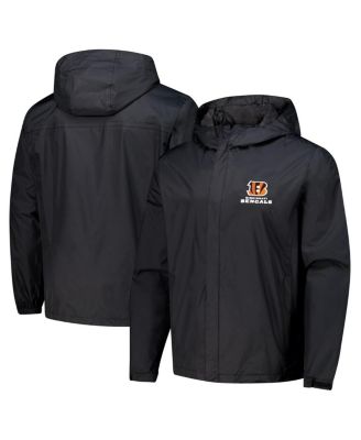 Dunbrooke - Men's Black Cincinnati Bengals Tropic Waterproof Packable Full-Zip Hoodie Jacket