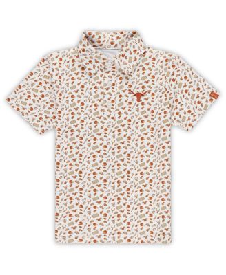 Garb - Toddler Burnt Orange Texas Longhorns Tom Allover Print Performance Polo Shirt