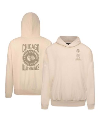 LevelWear - Men's&nbsp;Cream Chicago Blackhawks Contact Stamp Pullover Hoodie