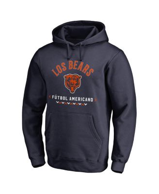 Men's Navy Chicago Bears Fútbol Americano Pullover Hoodie