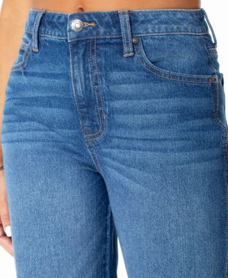 Juniors' High Rise Baggy Wide-Leg Curvy Jeans