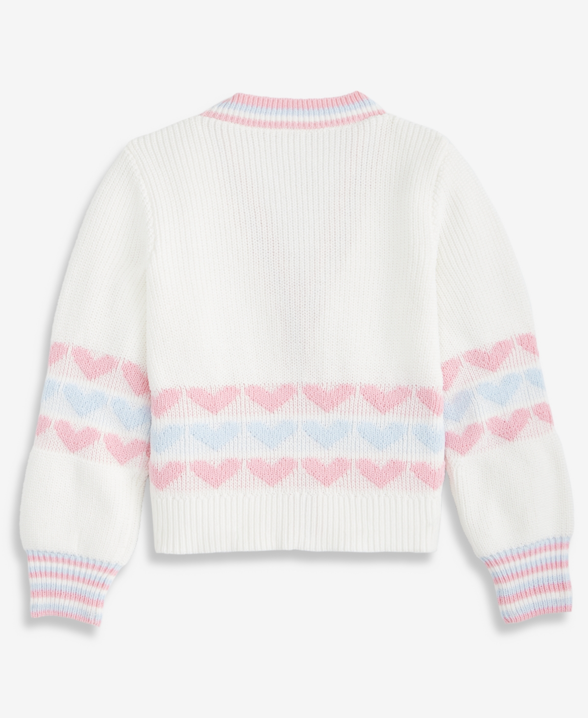 Cece Girls 7-16 Long-sleeve Button-front Heart Cardigan In White