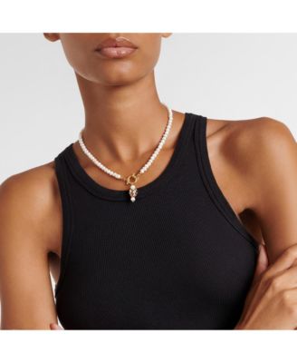 Ichiko Strawberry Pearl Necklace 20" For Women