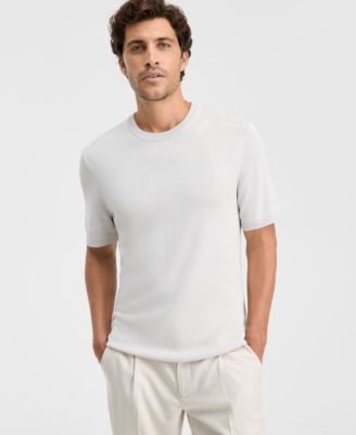 Alfani - Men's Short Sleeve Seamless Sweater Tee