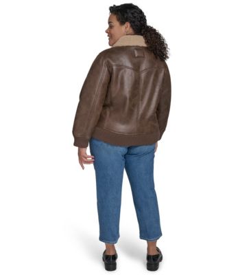 Plus Size Long Sleeves Western Bomber Jacket