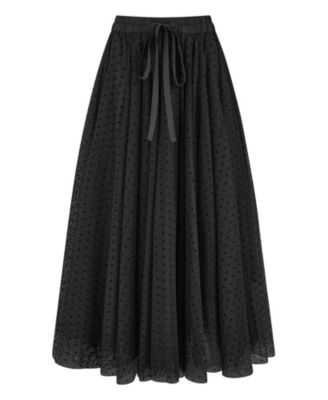 Women's Mesh Heart Print Tulle Skirt
