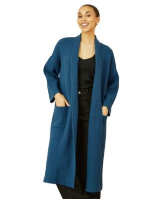 Women's Knitted Maxi Cardigan With Pockets