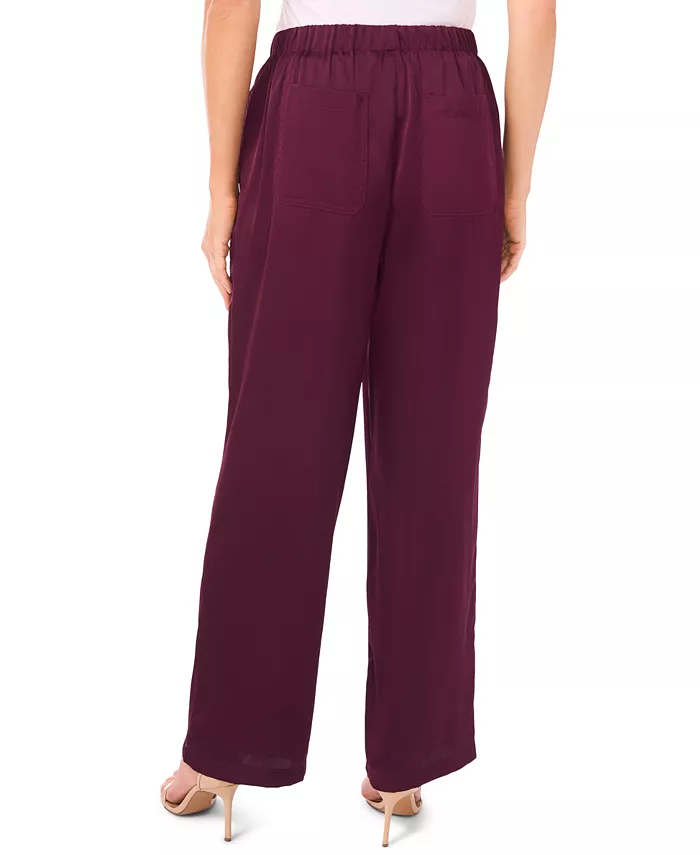 Women's Mid Rise Satin Elastic Waist Pants - thumbnail 6
