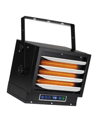7500W Portable Hard-Wire Installation Garage Heater With Remote and Vertical and Horizontal Air Flow in Black
