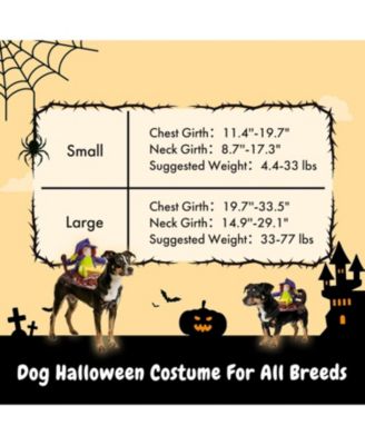 Howling Witch Dog Halloween Costume with Spooky Sound, Funny Dog Outfit with Creepy Laughing Witch, Dog Costume for All Breeds (Small)