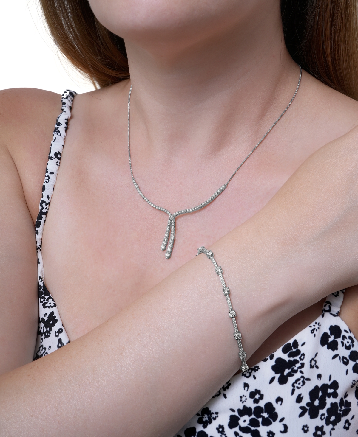 Wrapped In Love Diamond Bracelet (3 Ct. T.w.) In 14k White Gold, Macy's Exclusive In Gold
