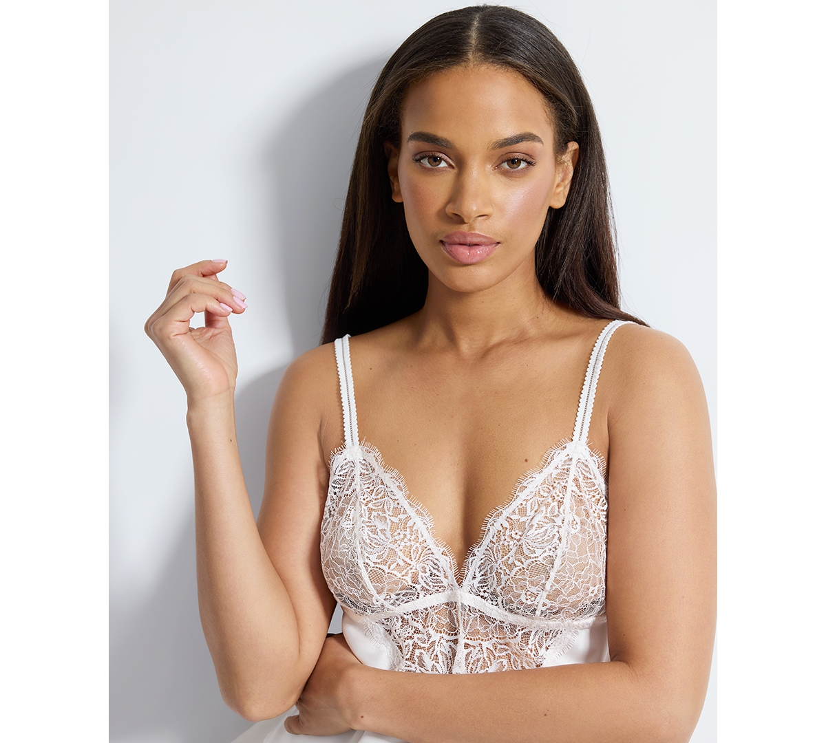 B.tempt'd By Wacoal Women's Camisole Flared Bodice Bra In Gray