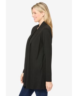 Plus Size 2-Fer Cardigan & Attached Lace Tunic