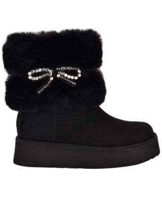 Women's Dowry Rhinestone Bow Cozy Winter Boots