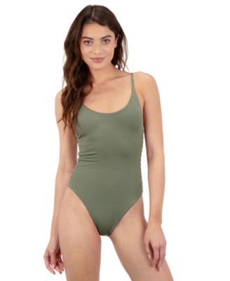 Women's Solid Cutout One-Piece Swimsuit