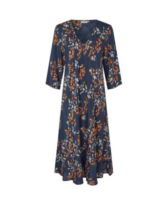 Women's MaNorelle V-Neck 3/4 Sleeve Midi Dress