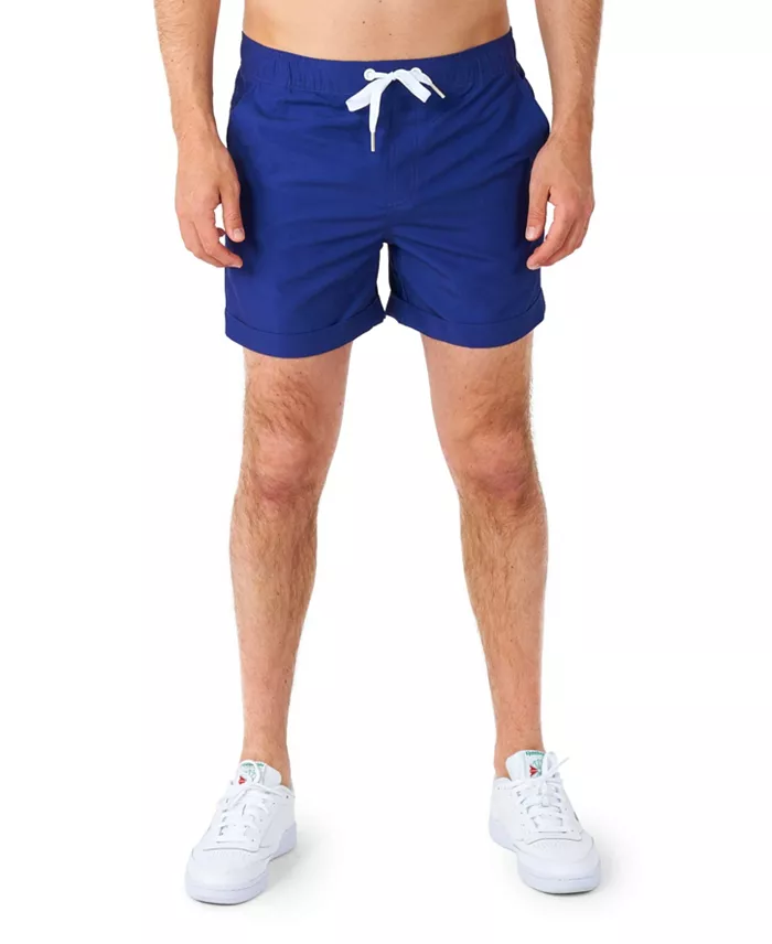 Men's Summer Set - 2 Piece Beach Wear set - Navy Blue - Matching Shirt and Shorts - thumbnail 5