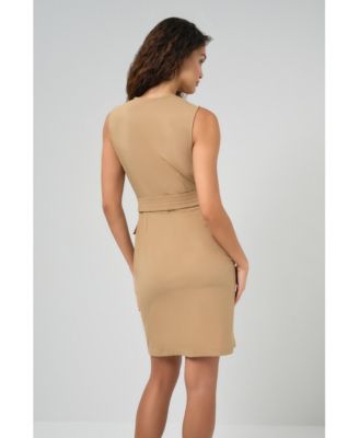 Women's Kourt Sleeveless Belted Zip Utility Dress