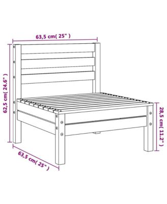 Garden Sofa Set of 4 Wax brown Solid pine wood Standard Modular