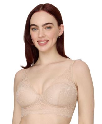 Women's Pure Comfort Lace & Mesh Longline Wireless Bralette DM1188