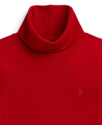 Girls' 2T-6X Ribbed Cotton-Modal Turtleneck Sweater