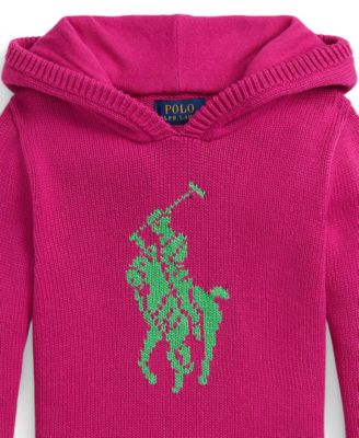 Girls' 2T-6X Big Pony Hooded Sweater