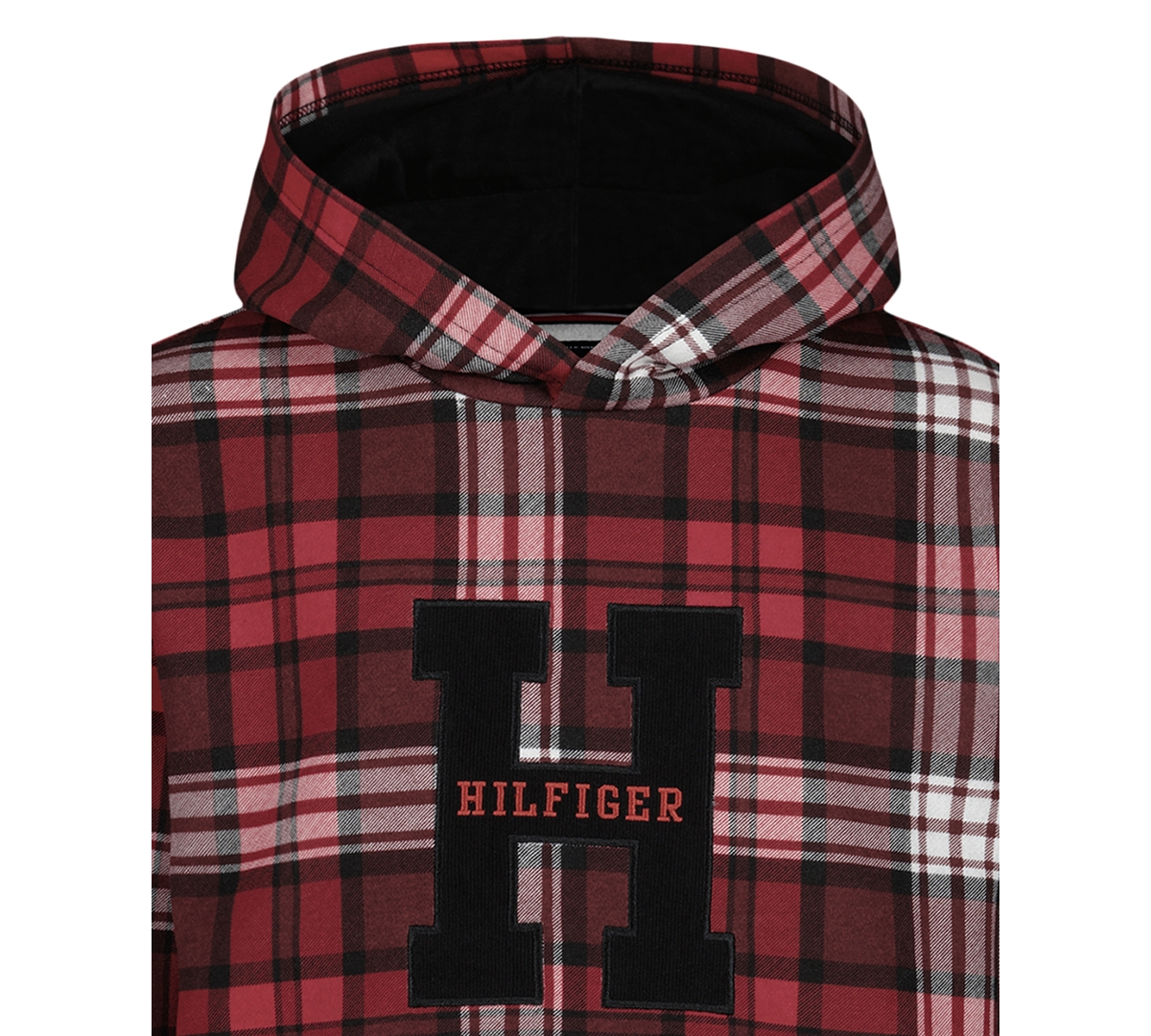 Tommy Hilfiger Boys 8-20 Plaid Monogram Applique Sweatshirt In Multi