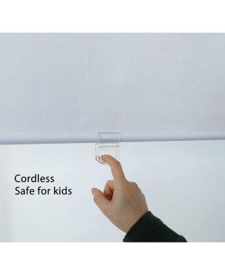 Roller Window Blinds & Shades, Cordless Roller Blinds for Windows, 100% Blackout Window Blinds for Home, 35" W X 64" H, Linen