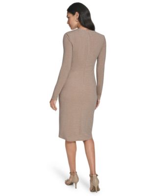 Women's Waist Shirred Sheath Dress