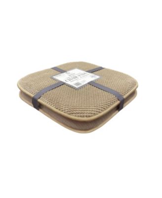 Non Slip Chenille Premium Memory Foam Chair Cushions (4 Pack) - 16 in. W x 16 in. L