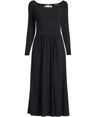 Women's Cotton Modal Off Shoulder Midi Dress