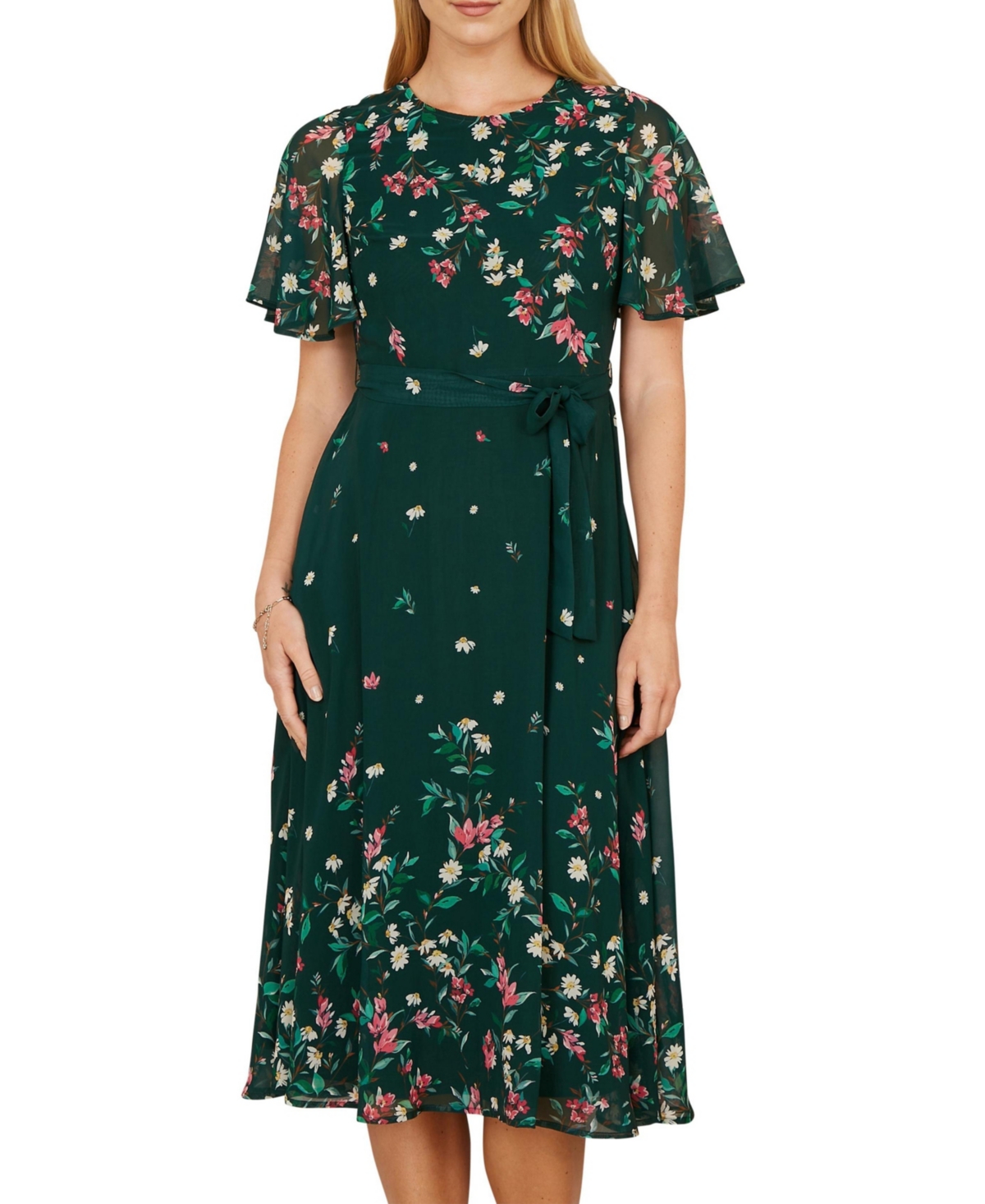 Yumi Women's Daisy Mirror Placement Skater Dress