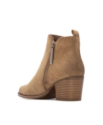 Women's Block Heel Suede Ankle Booties Refresh Collection By XTI