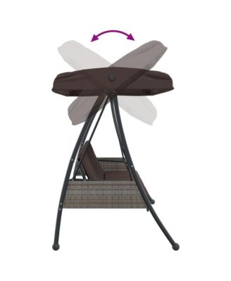 Garden Swing Bench Coffee Brown