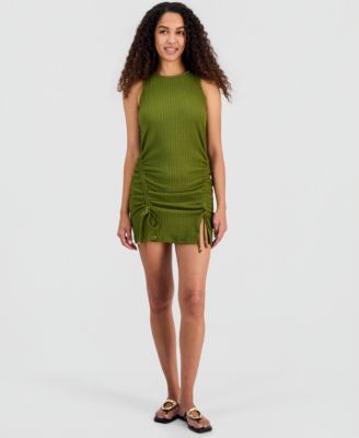 Juniors' Front-Ruched Cover-Up Tank Dress, Macy's Exclusive