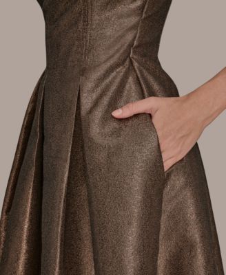 Women's Strapless Fit and Flare Cocktail Dress