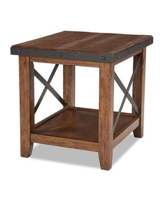 Taos End Table, Multi Colored Brown Canyon Finish