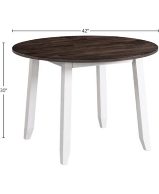 Table, 42"" Drop Leaf in Gray & White